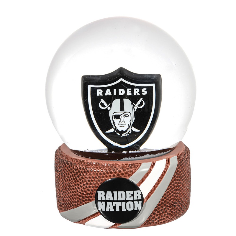 NFL Las Vegas Raiders Evergreen Glass Water Globe