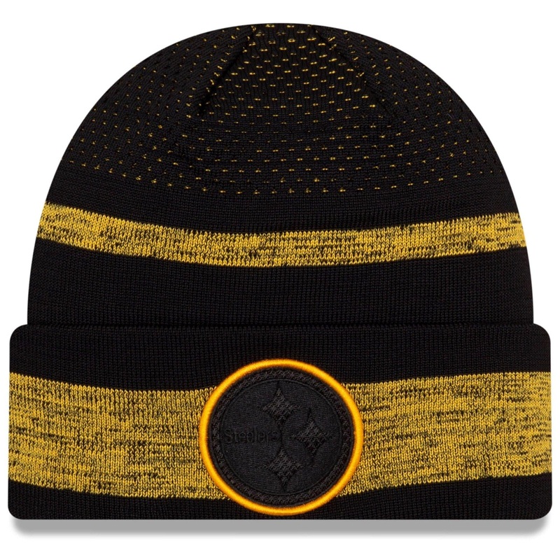 Pittsburgh Steelers New Era NFL 2021 Sideline Performance Tech Cuff Beanie – Black