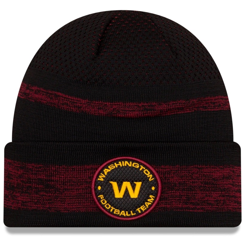 Washington Commanders New Era NFL 2021 Sideline Performance Tech Cuff Beanie – Black