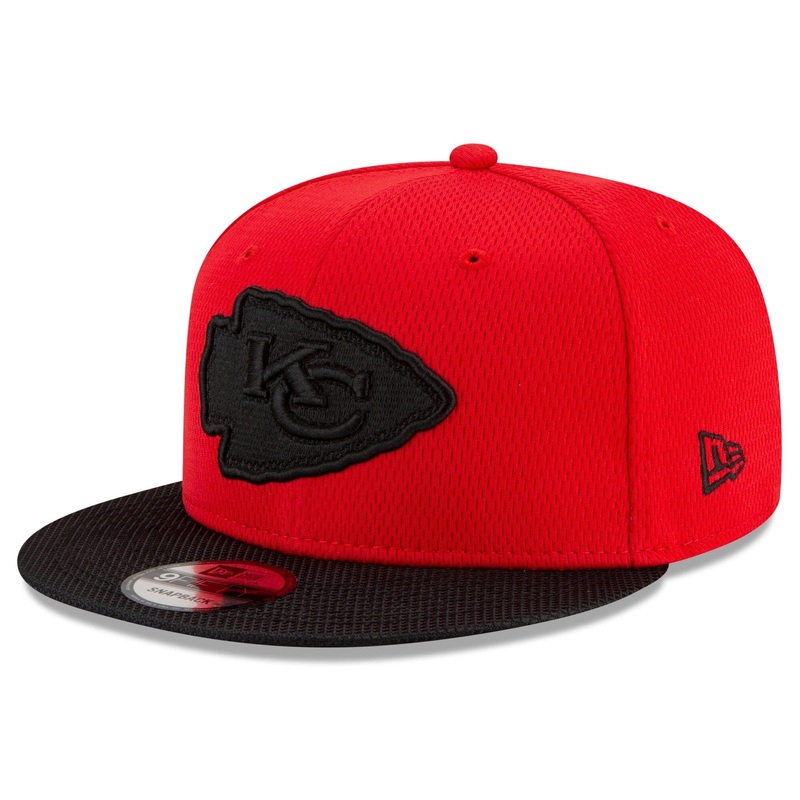 Kansas City Chiefs New Era NFL 2021 Sideline Road 9FIFTY Snapback Hat – Black