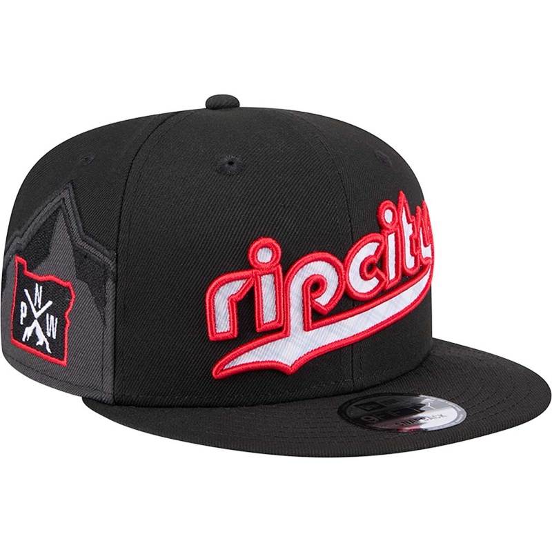 NBA Portland Trail Blazers New Era 2024/25 City Edition 9FIFTY Snapback Hat – Black