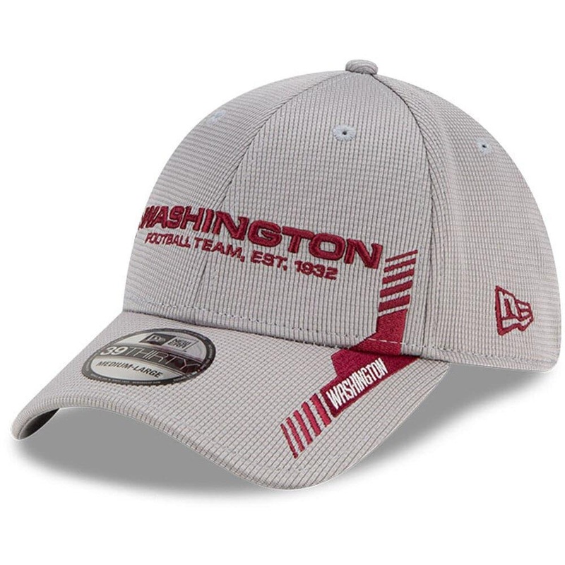 Washington Commanders New Era NFL 2021 Sideline Home 39THIRTY Flex Fit Hat – Grey