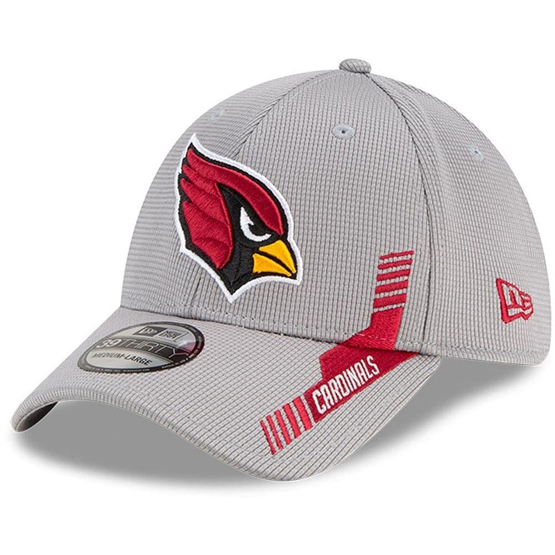 Arizona Cardinals New Era NFL 2021 Sideline Home 39THIRTY Flex Fit Hat – Grey