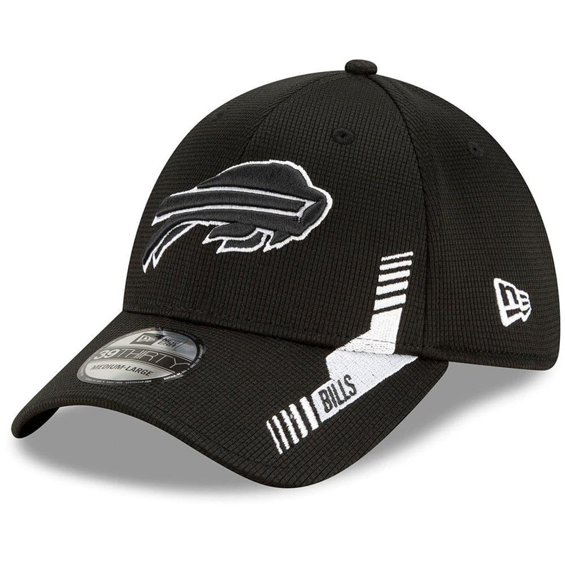 Buffalo Bills New Era NFL 2021 Sideline Home 39THIRTY Flex Fit Hat – Black