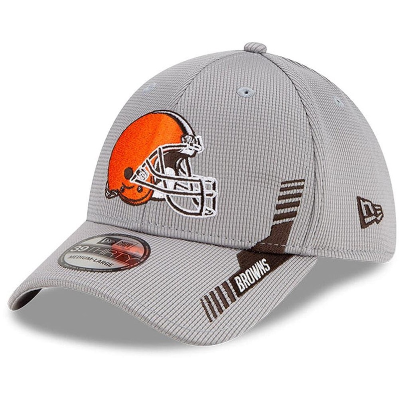 Cleveland Browns New Era NFL 2021 Sideline Home 39THIRTY Flex Fit Hat – Grey