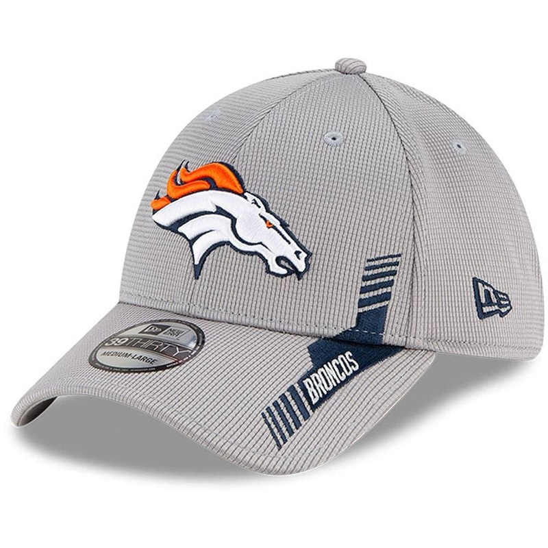 Denver Broncos New Era NFL 2021 Sideline Home 39THIRTY Flex Fit Hat – Grey