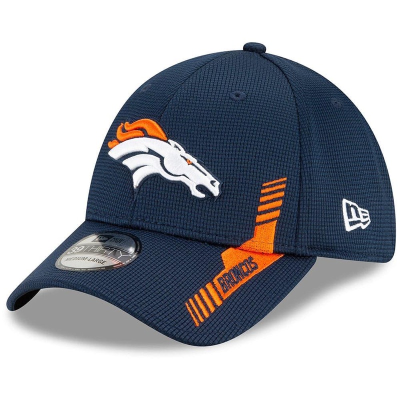 Denver Broncos New Era NFL 2021 Sideline Home 39THIRTY Flex Fit Hat – Navy