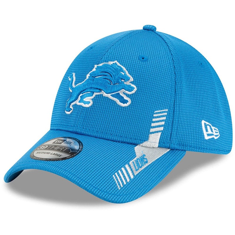 Detroit Lions New Era NFL 2021 Sideline Home 39THIRTY Flex Fit Hat – Blue