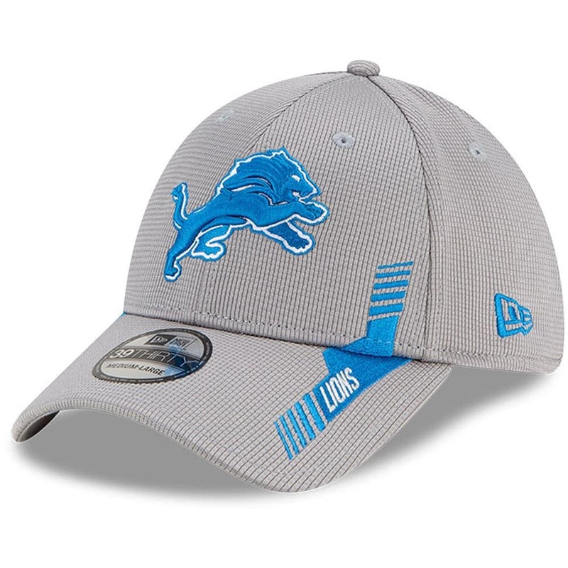 Detroit Lions New Era NFL 2021 Sideline Home 39THIRTY Flex Fit Hat – Grey