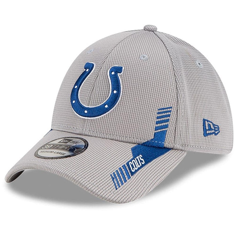 Indianapolis Colts New Era NFL 2021 Sideline Home 39THIRTY Flex Fit Hat – Grey