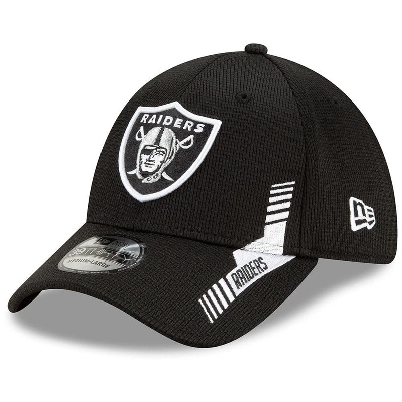 Las Vegas Raiders New Era NFL 2021 Sideline Home 39THIRTY Flex Fit Hat – Black