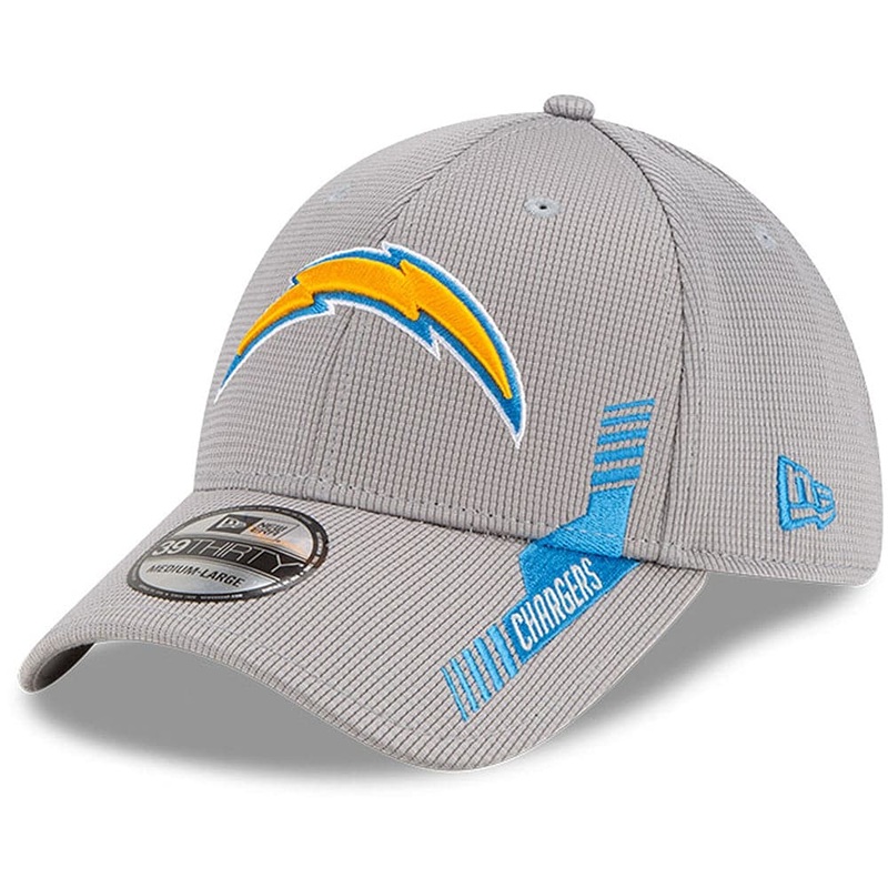 Los Angeles Chargers New Era NFL 2021 Sideline Home 39THIRTY Flex Fit Hat – Grey