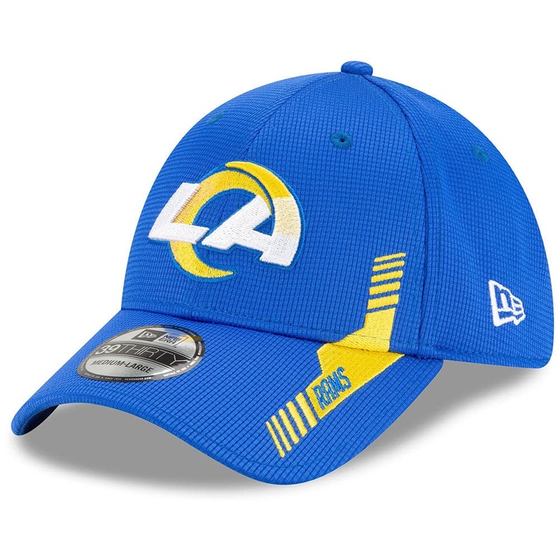 Los Angeles Rams New Era NFL 2021 Sideline Home 39THIRTY Flex Fit Hat – Blue