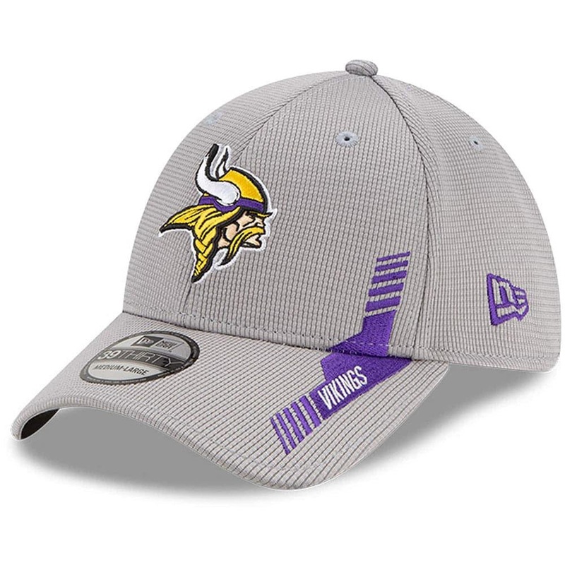 Minnesota Vikings New Era NFL 2021 Sideline Home 39THIRTY Flex Fit Hat – Grey