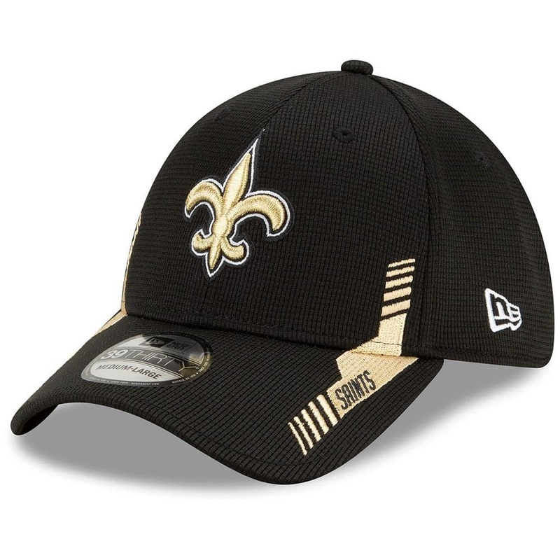 New Orleans Saints New Era NFL 2021 Sideline Home 39THIRTY Flex Fit Hat – Black