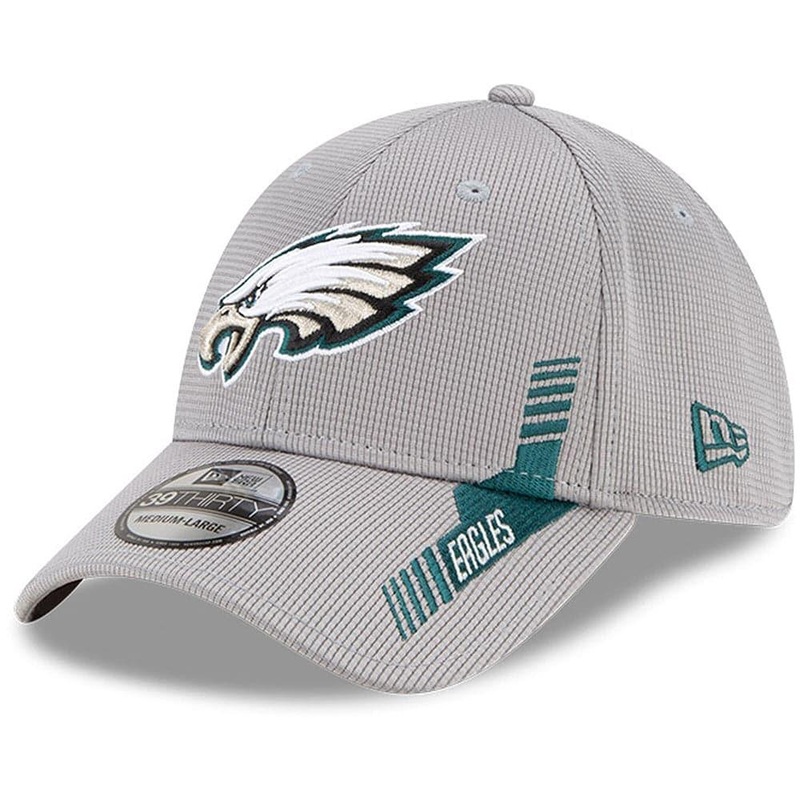 Philadelphia Eagles New Era NFL 2021 Sideline Home 39THIRTY Flex Fit Hat – Grey