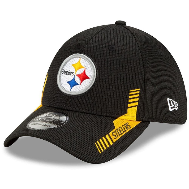 Pittsburgh Steelers New Era NFL 2021 Sideline Home 39THIRTY Flex Fit Hat – Black