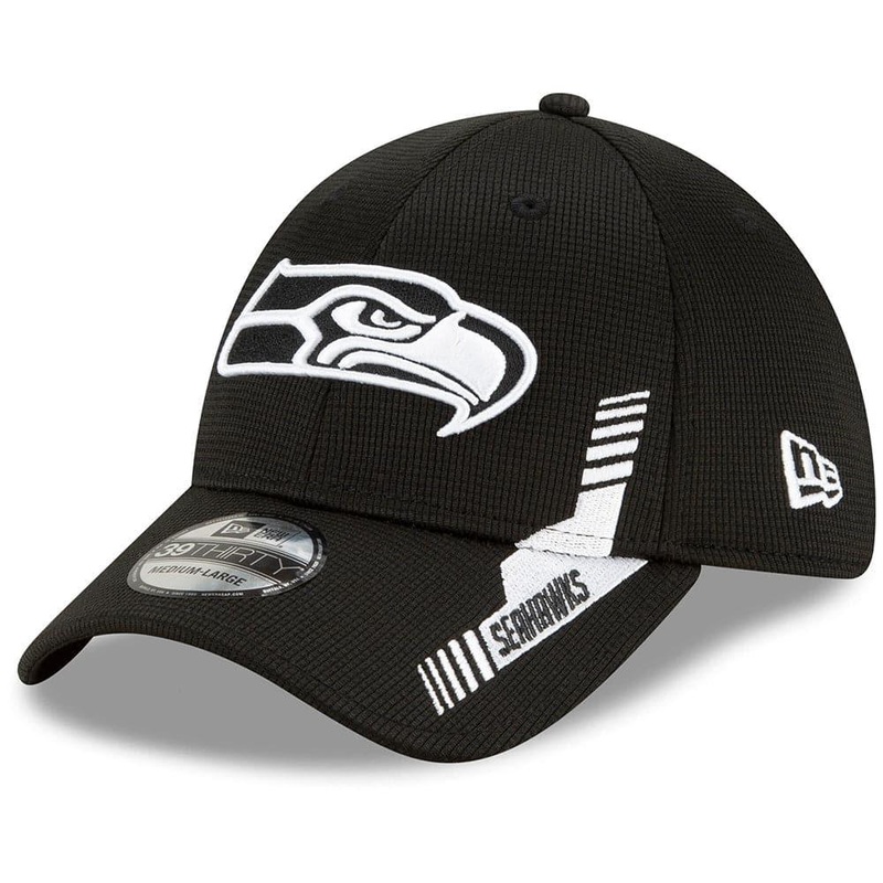 Seattle Seahawks New Era NFL 2021 Sideline Home 39THIRTY Flex Fit Hat – Black