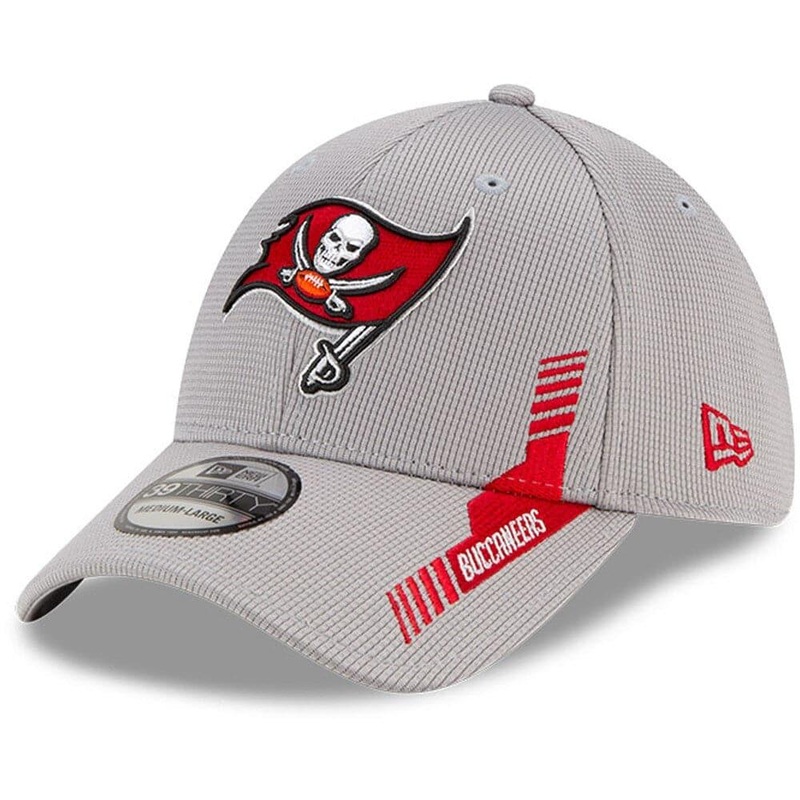 Tampa Bay Buccaneers New Era NFL 2021 Sideline Home 39THIRTY Flex Fit Hat – Grey