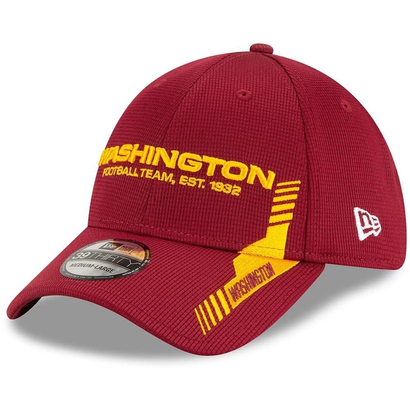 Washington Commanders New Era NFL 2021 Sideline Home 39THIRTY Flex Fit Hat – Dark Red