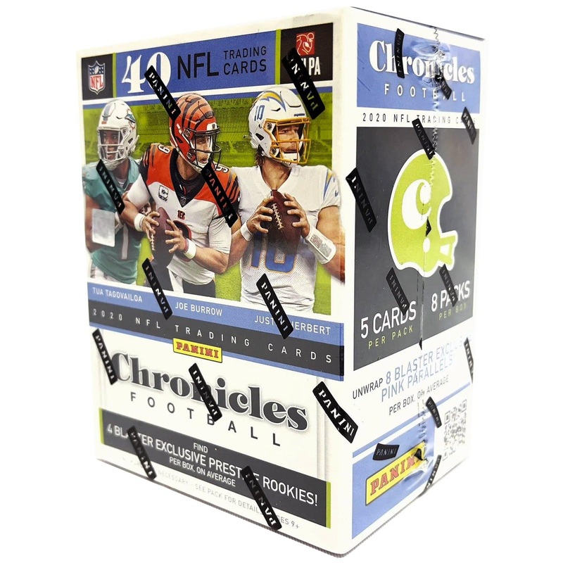 2020 NFL Panini Chronicles Football Trading Card Blaster Box – 40 Cards