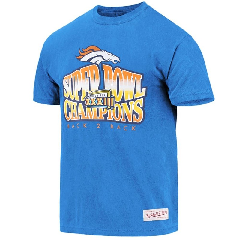 Denver Broncos Mitchell & Ness NFL Champs Vintage T-Shirt – Faded Blue