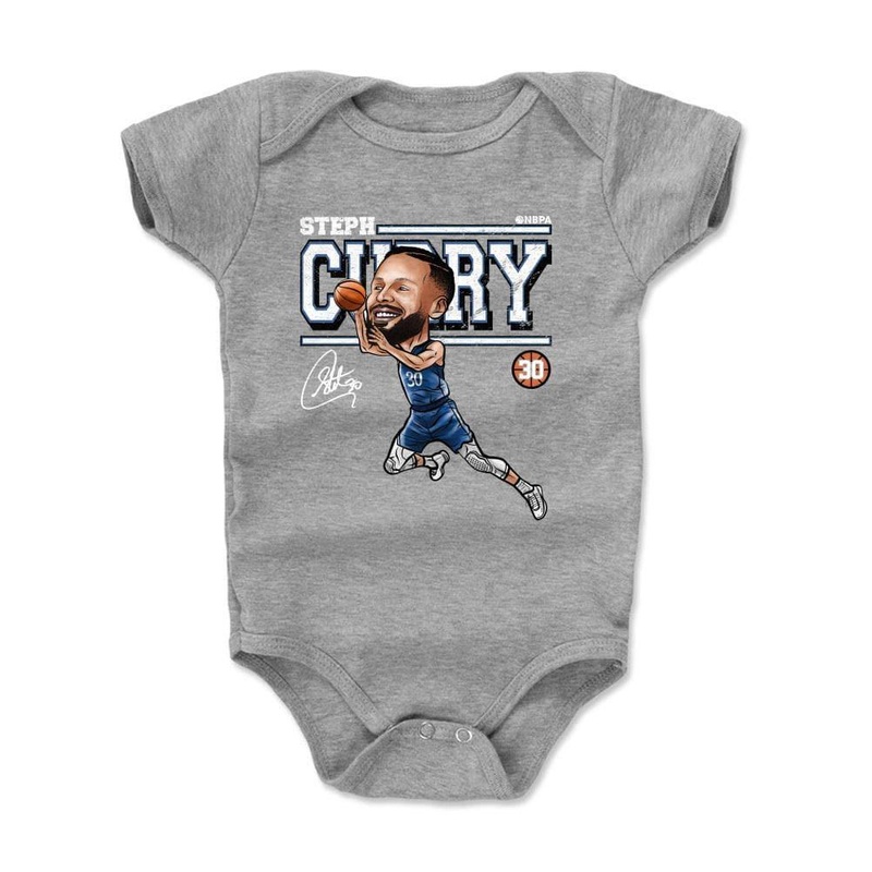 Infants Steph Curry Golden State Warriors 500 Level NBA Cartoon Onesie – Grey