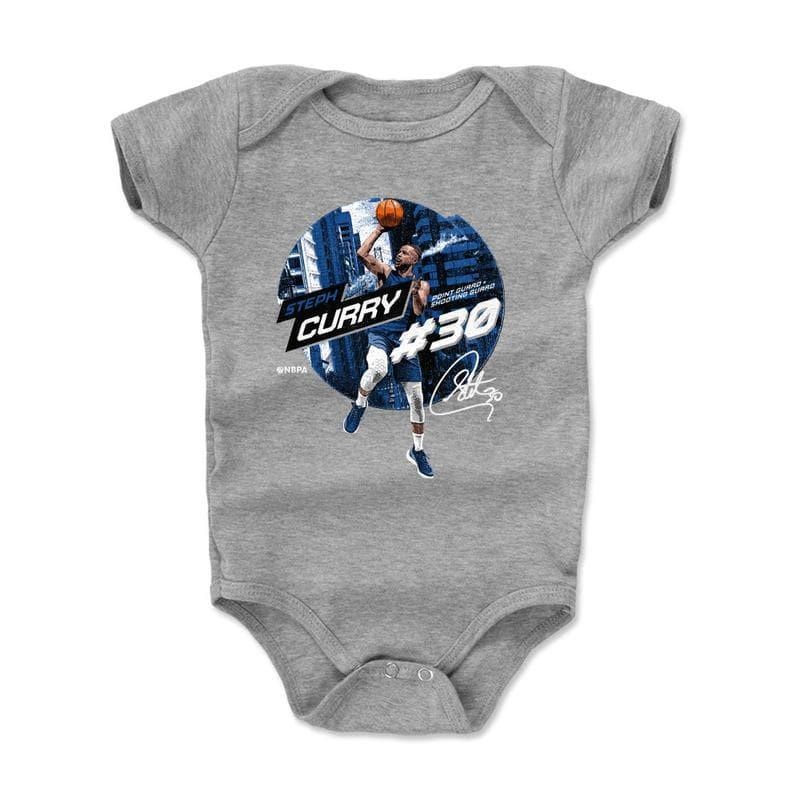 Kids Steph Curry Golden State Warriors 500 Level NBA City Emblem Onesie – Grey