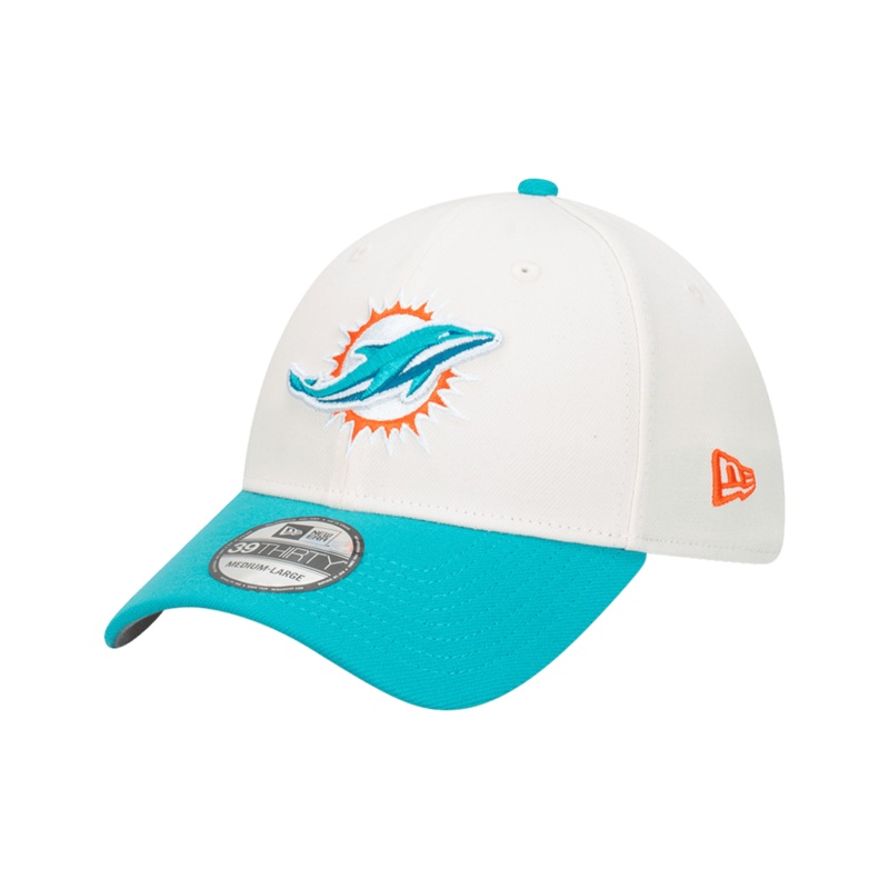 Miami Dolphins New Era NFL Team 2T 39THIRTY Stretch-Fit Hat – Chrome