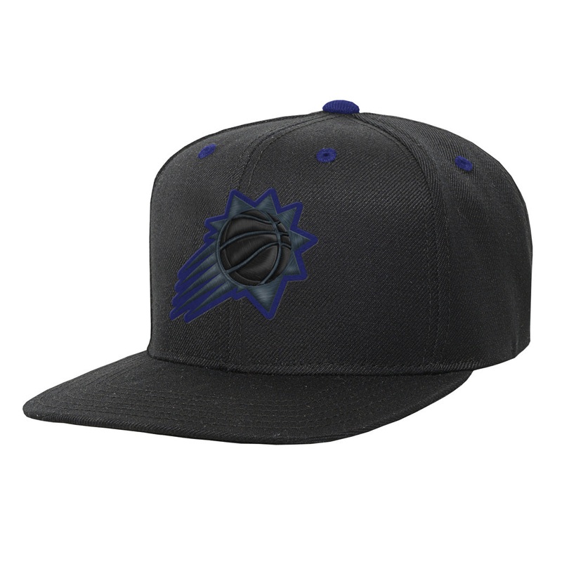 NBA Phoenix Suns Youth Outerstuff Team Color Pop Flatbrim Adjustable Snapback Hat – Black