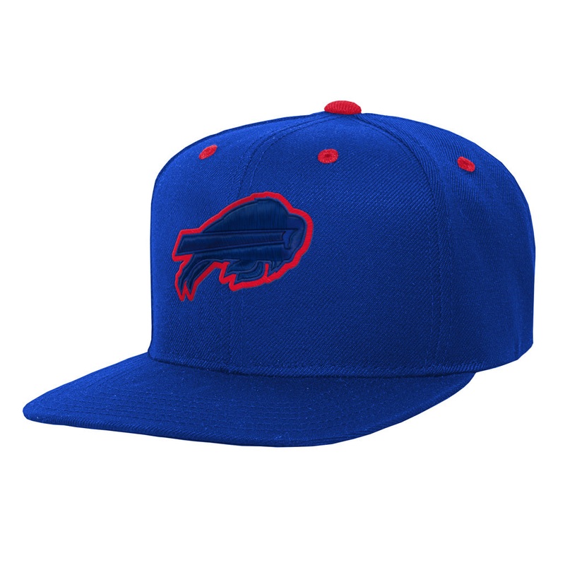 NFL Buffalo Bills Youth Outerstuff Team Color Pop Flatbrim Adjustable Snapback Hat – Blue