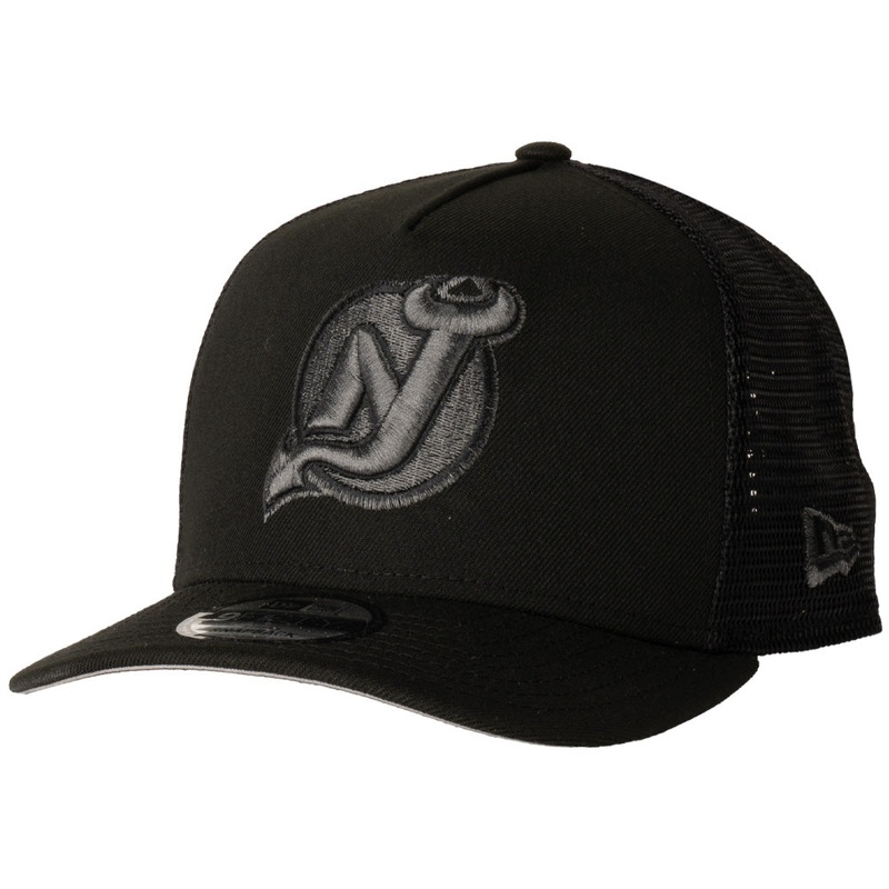 NHL New Jersey Devils New Era Black Pearl A-Frame 9FIFTY Trucker Snapback Hat