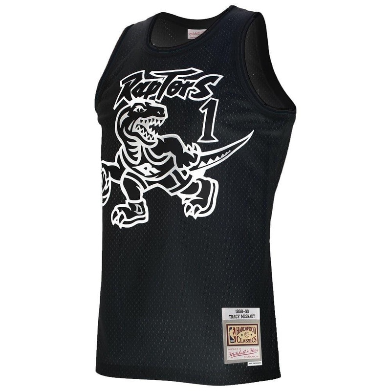 Tracy McGrady Toronto Raptors Mitchell & Ness NBA White Logo Swingman Jersey – Black