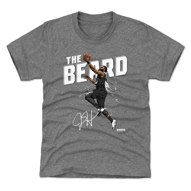 Youths James Harden Brooklyn Nets 500 Level NBA The Beard T-Shirt – Gray