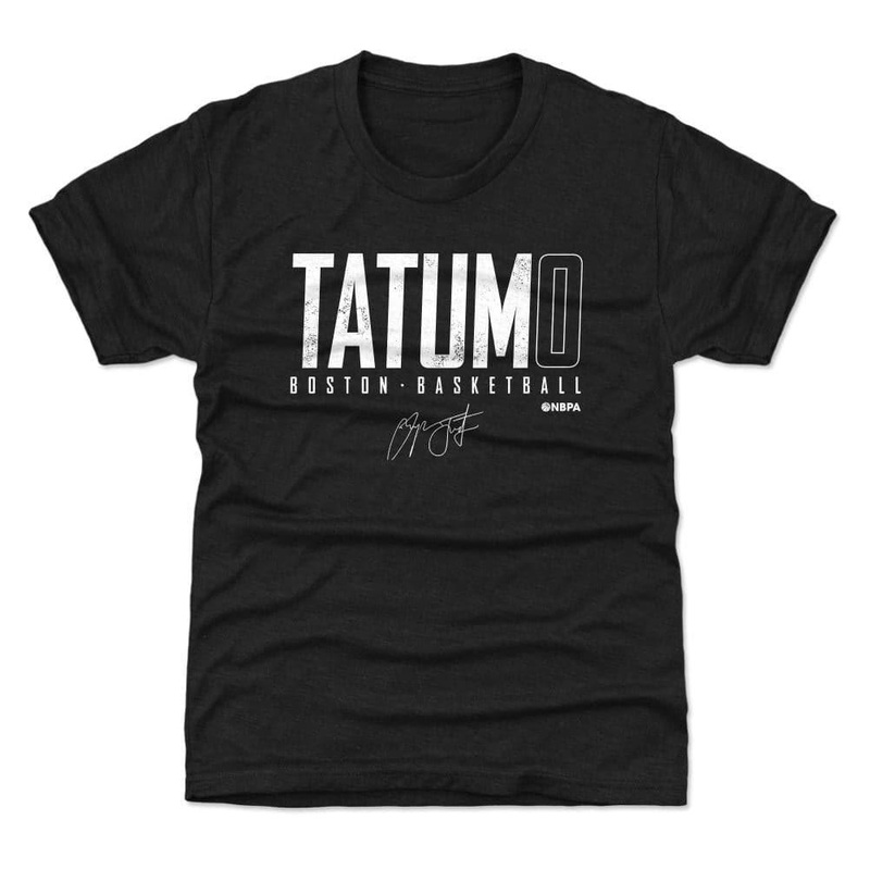 Youths Jayson Tatum Boston Celtics 500 Level NBA Elite T-Shirt – Black