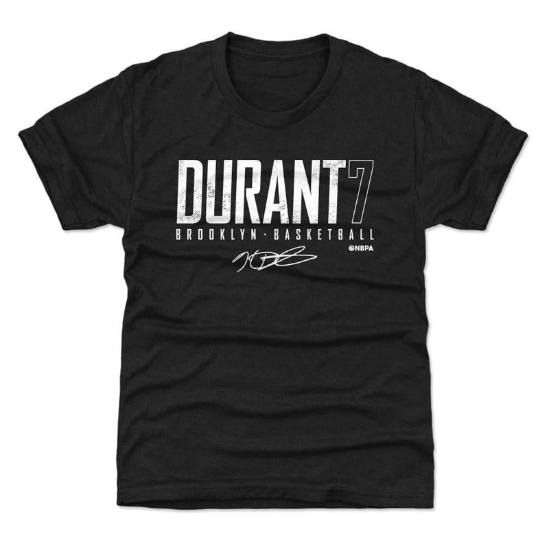 Youths Kevin Durant Brooklyn Nets 500 Level NBA Elite T-Shirt – Black