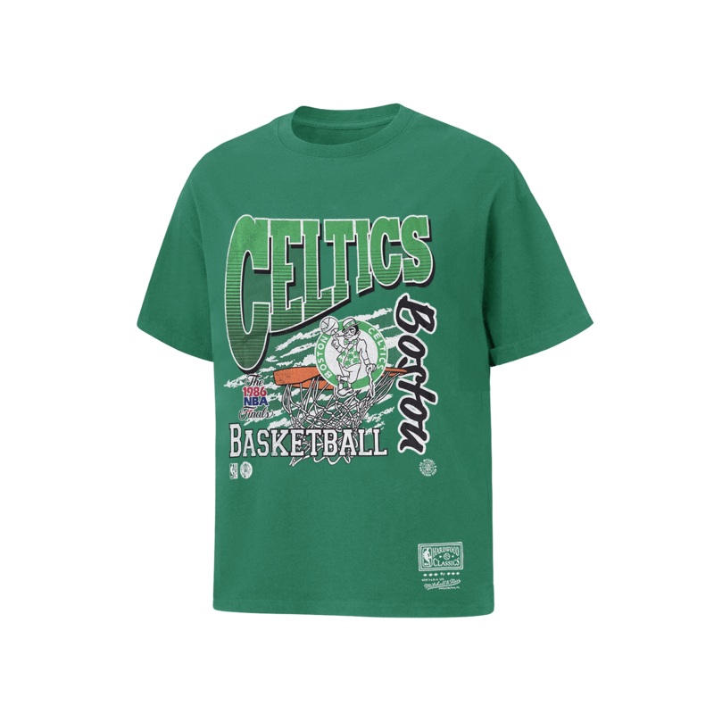 Boston Celtics Mitchell & Ness NBA Basketed Vintage T-Shirt – Kelly Green