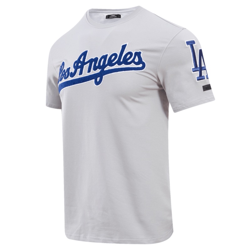 Los Angeles Dodgers Pro Standard MLB Classic Chenille T-Shirt – Grey