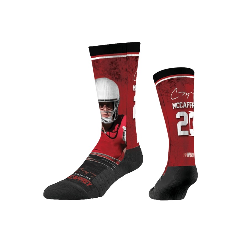 Christian McCaffrey San Francisco 49ers Strideline NFL Profile Premium Sub Crew Socks