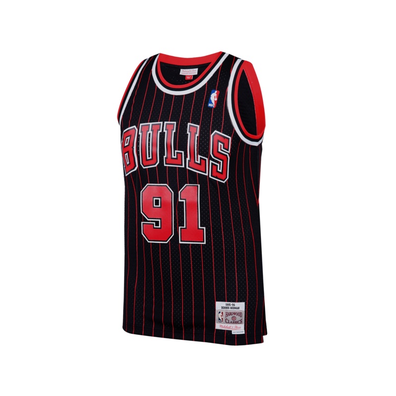 Dennis Rodman Chicago Bulls Mitchell & Ness NBA 95 Alt Road Swingman Jersey – Black