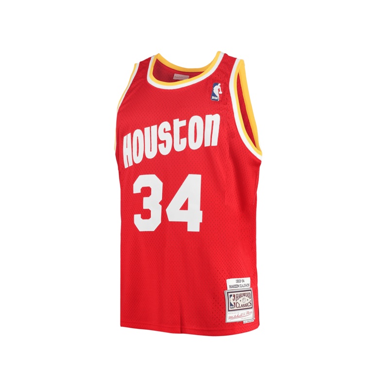 Hakeem Olajuwon Houston Rockets Mitchell & Ness NBA 93-94 Road Swingman Jersey – Red