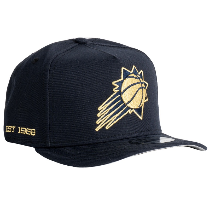 NBA Phoenix Suns New Era Navy & Gold A-Frame 9FIFTY Snapback Hat