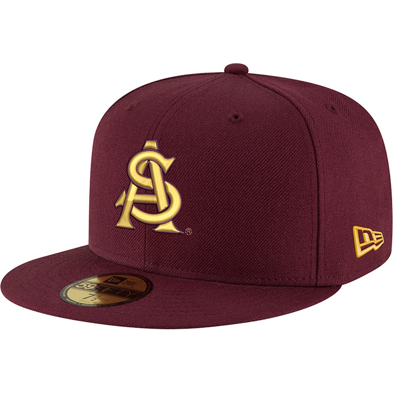 NCAA Arizona State Sun Devils New Era Team Color “AS” Logo 59FIFTY – Maroon