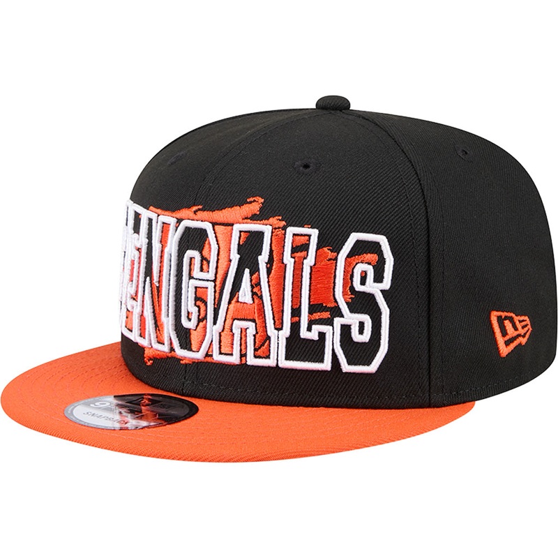NFL Cincinnati Bengals New Era Splatter 9FIFTY Snapback Hat – Black