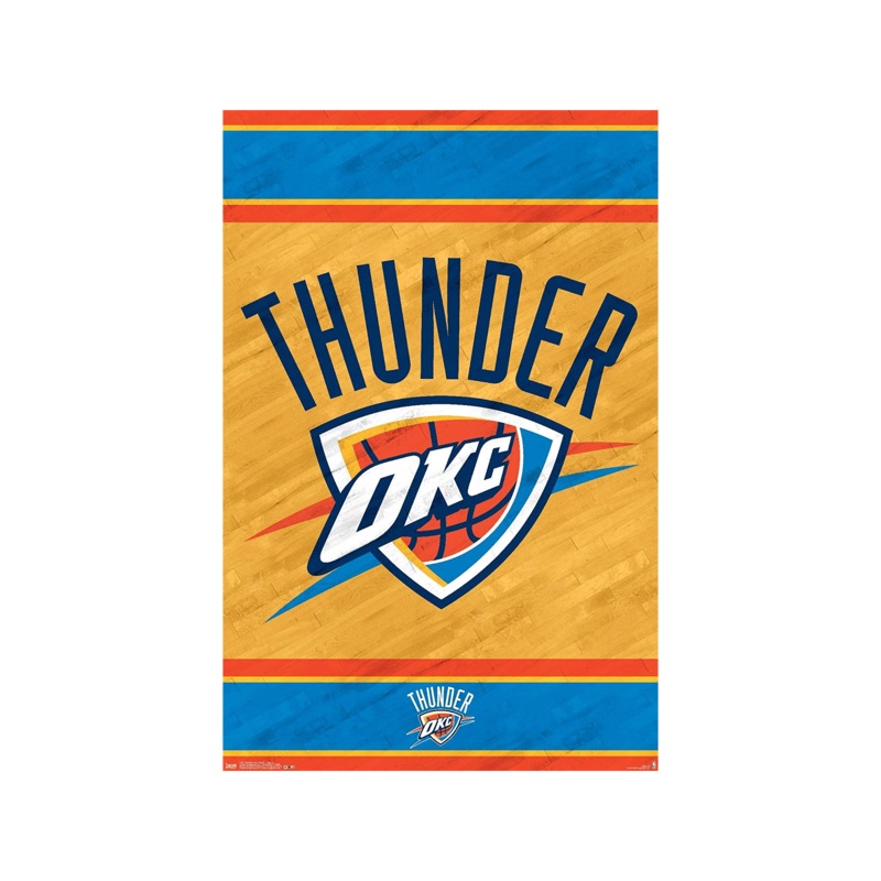 Oklahoma City Thunder Trends NBA 61 x 91.5cm Court Poster