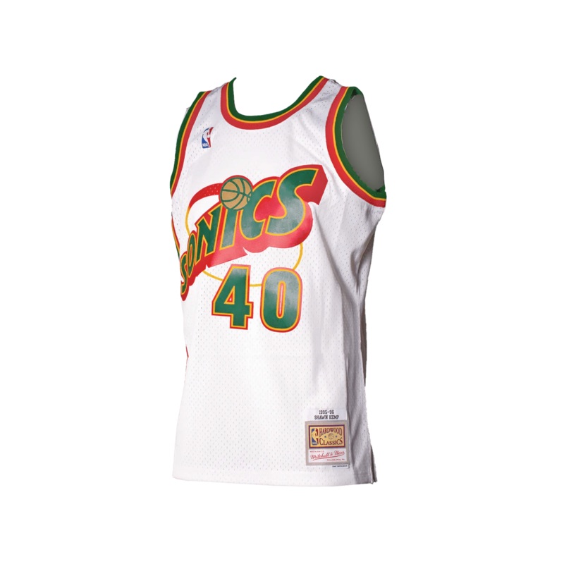Shawn Kemp Seattle Supersonics Mitchell & Ness NBA 95-96 Swingman Jersey – White