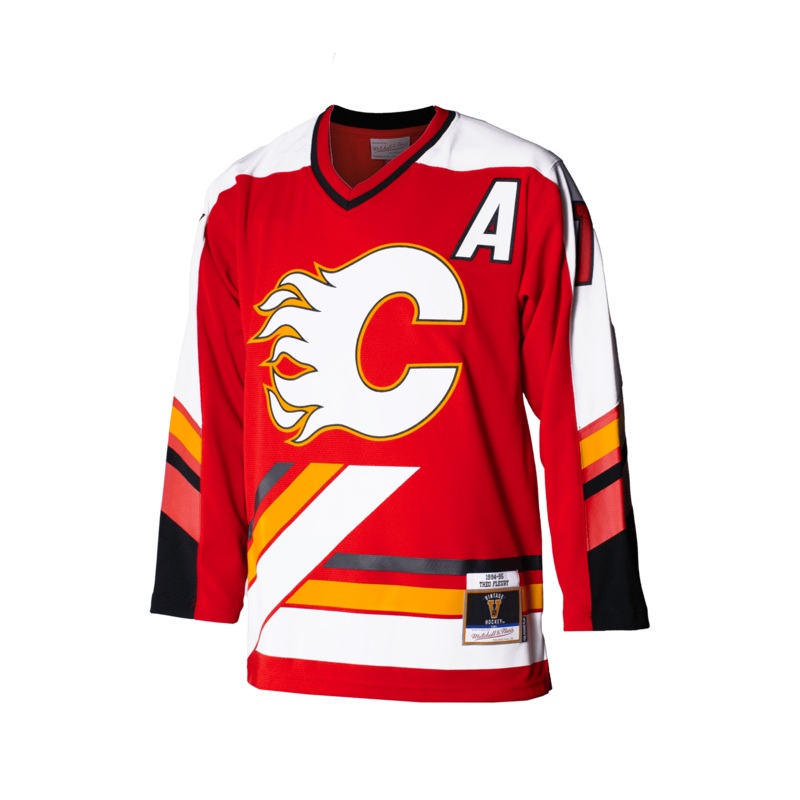 Theoren Fleury Calgary Flames Mitchell & Ness NHL 94/95 Power Play Jersey