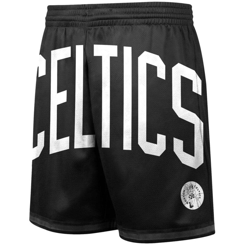 Boston Celtics Mitchell & Ness NBA Big Face 3.0 Swingman Shorts – Black