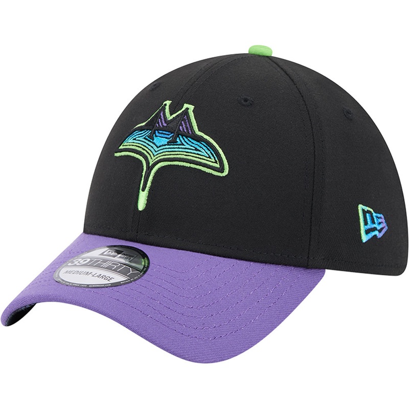 MLB Tampa Bay Rays New Era City Connect 39THIRTY Flex Fit Hat – Black