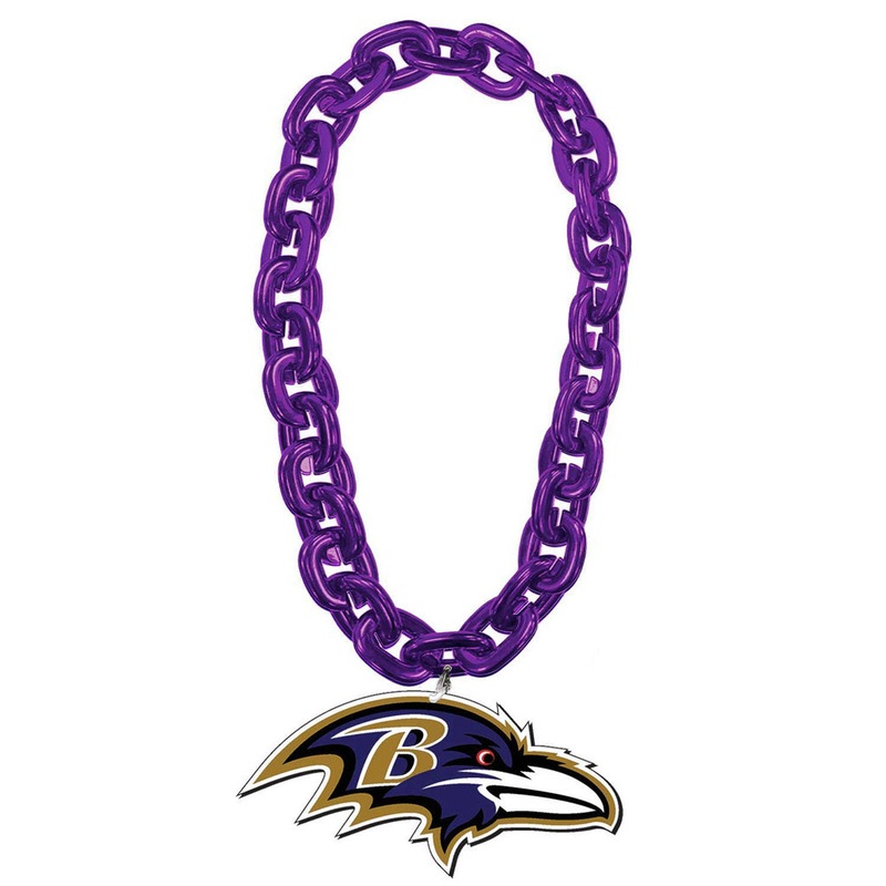 NFL Baltimore Ravens Aminco Large Fan Chain Necklace – Purple